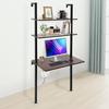 [Wall Mounted Computer Desk, 3-Tier Floating Desk with Wall Organizer, Space Saving Workstation for Home Office, Study Table