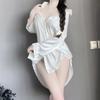Sexy Underwear Boyfriend Style Women's Shirt Sexy Flirting Large Size Pajamas Pure Desire Thin White Nightdress Loungewear
