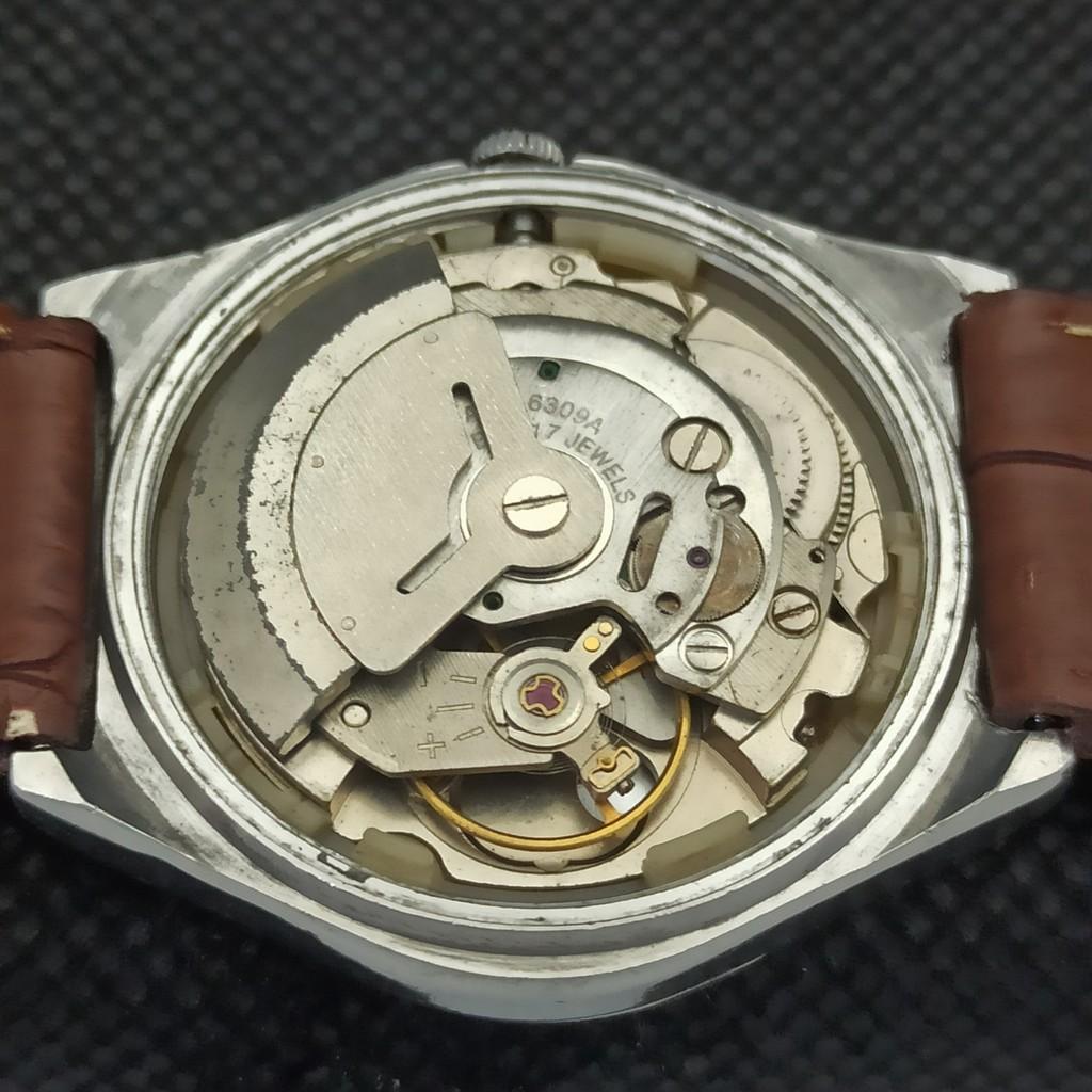 USED VINTAGE SEIKO 5 AUTOMATIC 6309A JAPAN MENS DAY/DATE RED WATCH 539-a284334-2