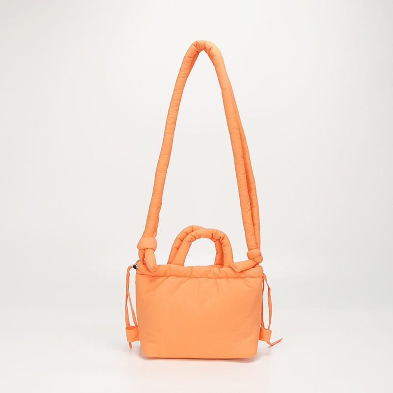 

Large-capacity Cotton-filled One-shoulder Cross-body Bag 2024 New Women s Portable Drawstring Hand-bucket Multi-purpose помаранчевий