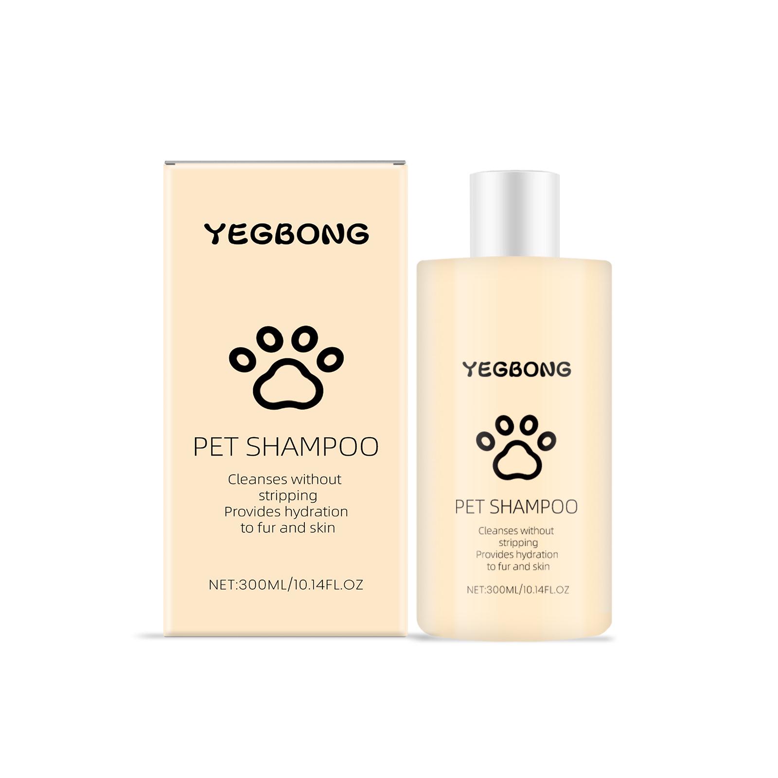 Yegbong Pet Shampoo for Cats & Dogs: Gentle Cleansing & Tangle-Free Hair Softening 300ml