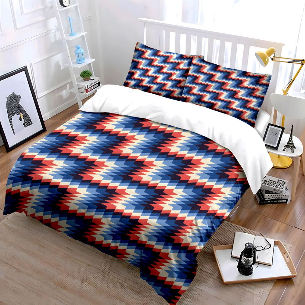 Zigzag geometric chevron pattern. Bedding sets Duvet cover sets Duvet covers Pillowcases(1 * Duvet Cover 2 * Pillowcases, without duvet insert)