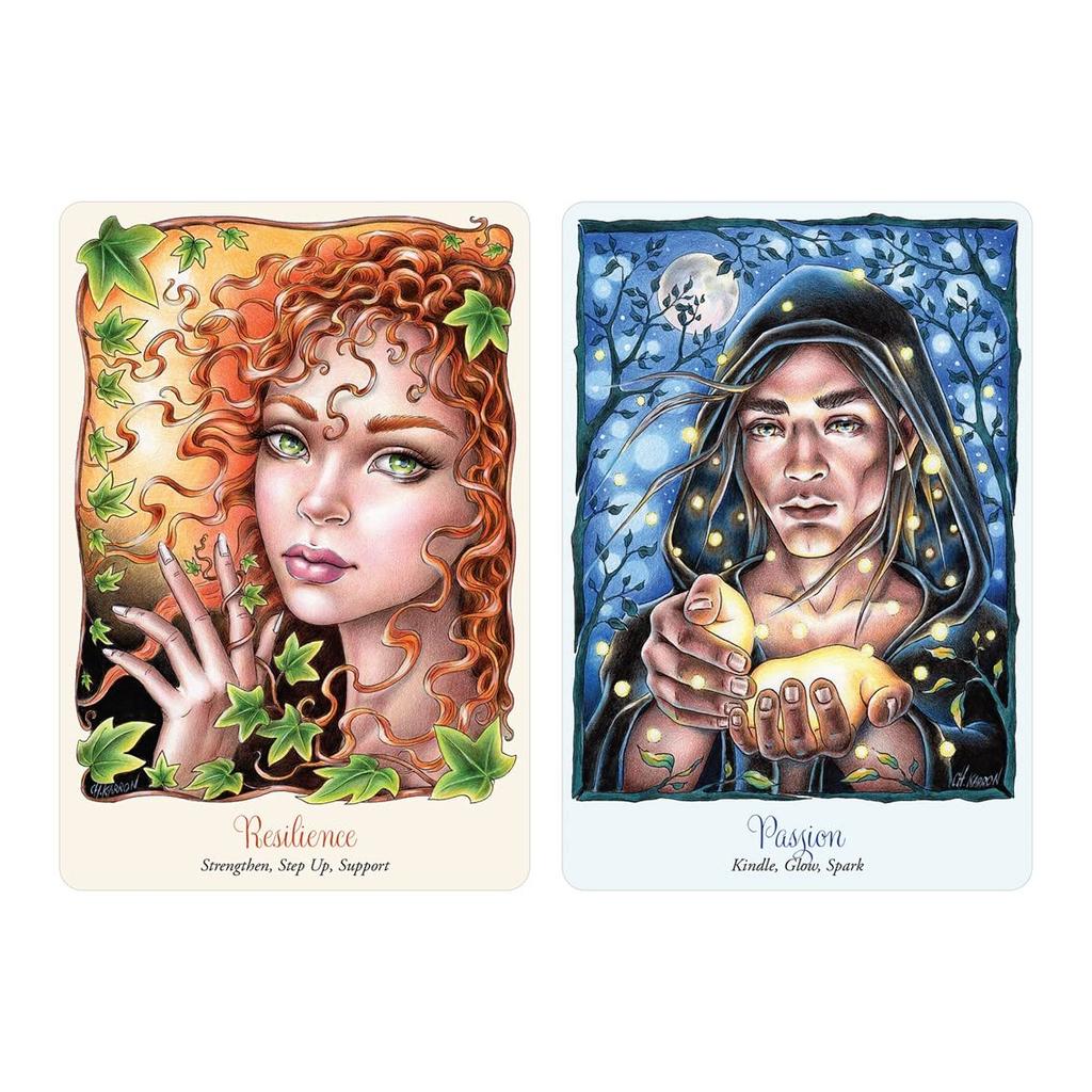 Kancharo Oracle Cards, 44-Piece Tarot Card Set [Faery Temple Oracle] Includes Japanese Oracle Card Basic Instructions & Pouch (Authentic)