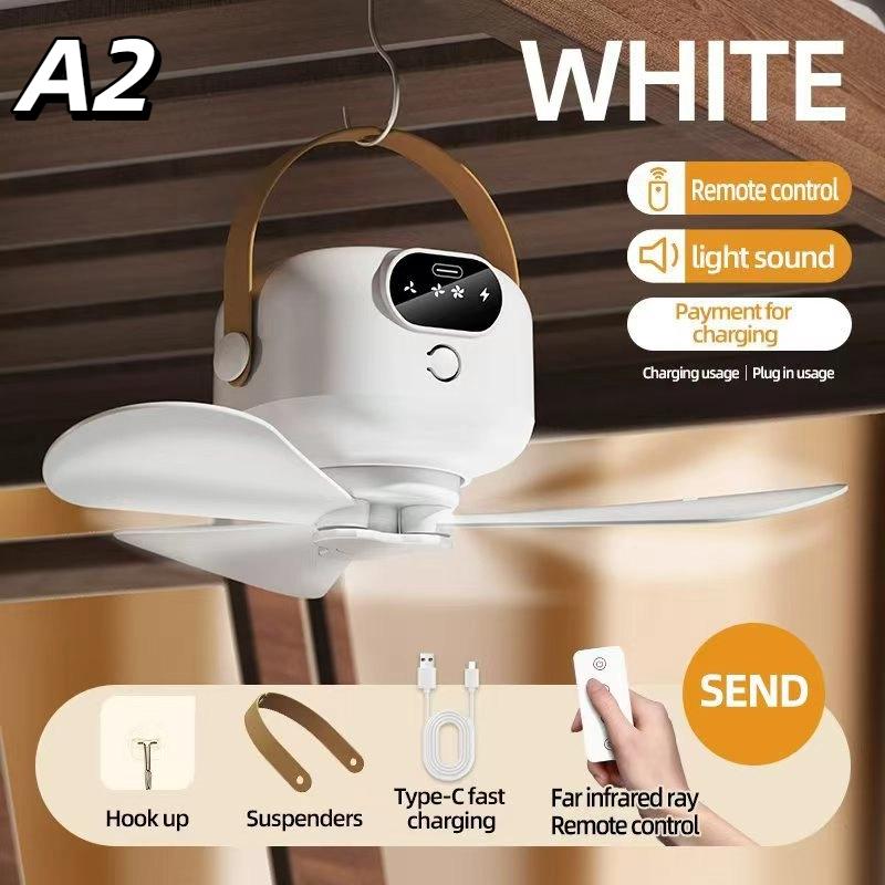 Wireless Remote Control Lighting Ceiling Fan Usb Bedside Dormitory Small Hanging Portable Night Light Electric Fan
