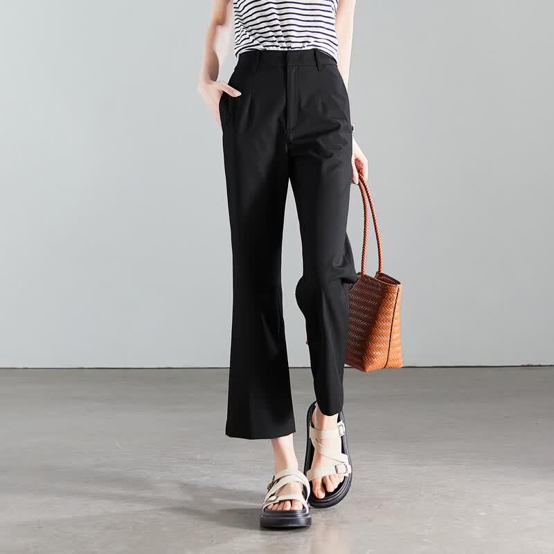 SOFSIL Women s High-Waist Retro Flare Casual Pants 30/XXL