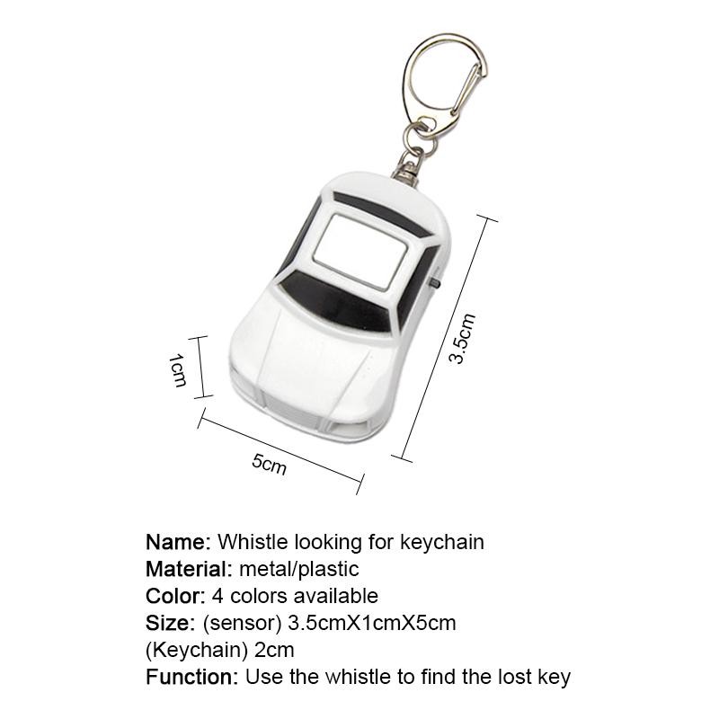 Car Type Key Finder Whistle Keychain Flashing Beeping Alarm Remote Key Locator Voice Control Anti-lost Equipment Finder Helper