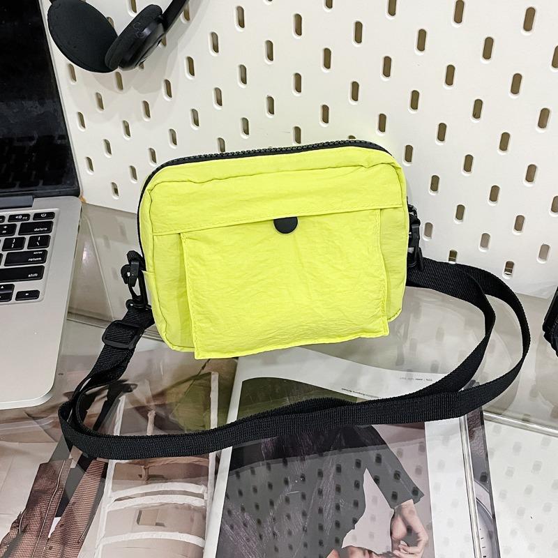 Canvas Bag Women's Summer New Niche Outdoor Sports Wind Messenger Bag High-end Small Square Bag