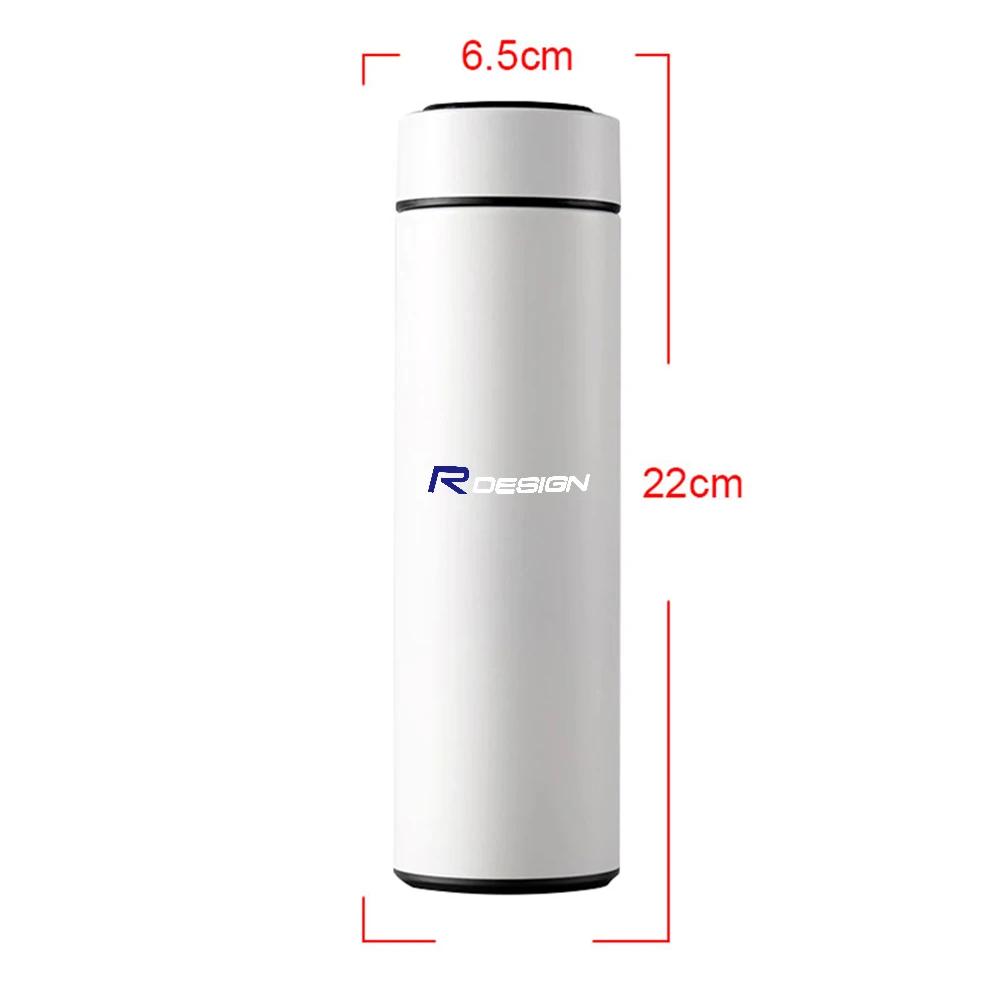 Car Stainless Steel Smart Thermometer Cup LED Temperature Display Thermos Bottle For Volvo Rdesign XC60 XC90 V40 V50 V60 AWD S60