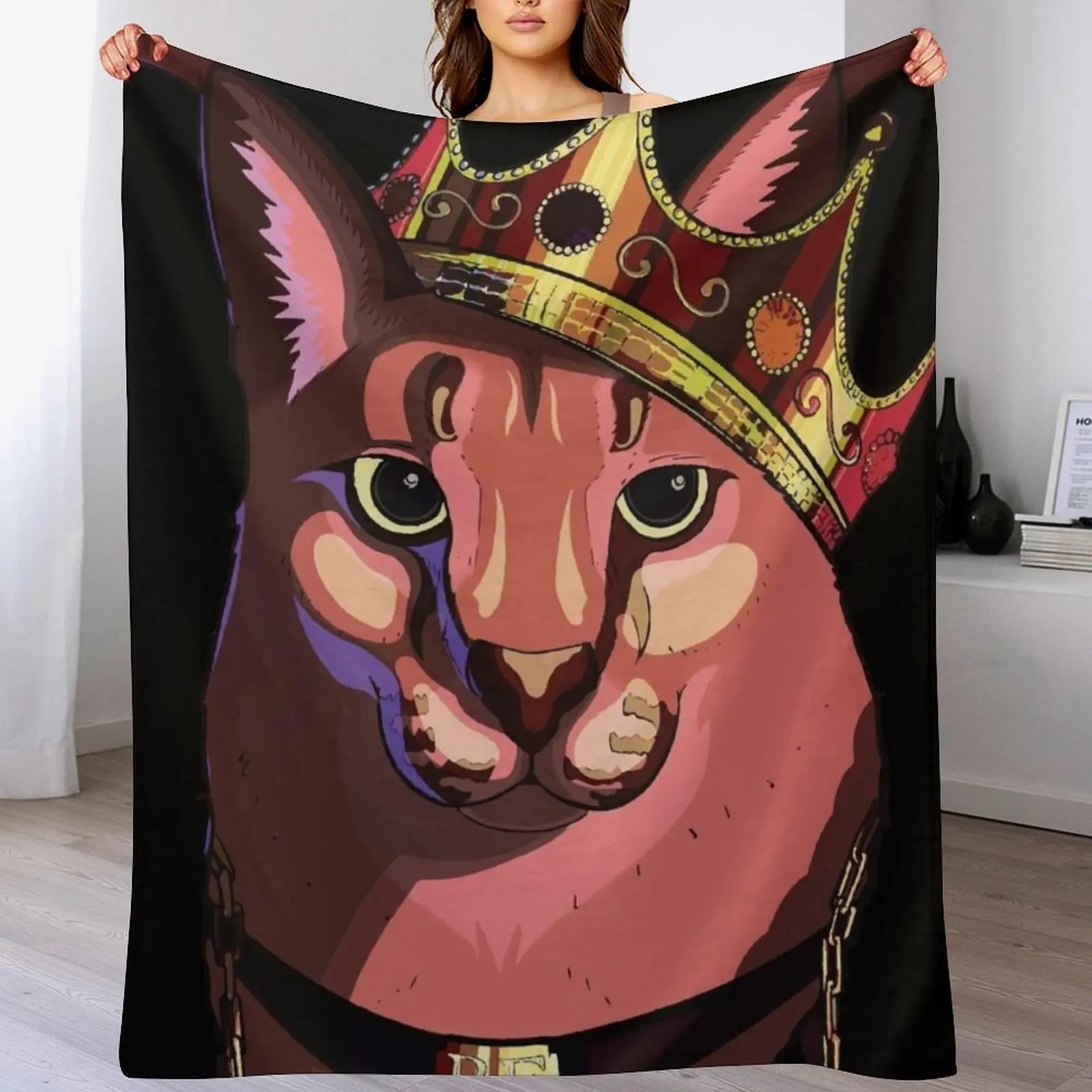 

Zabloing Big Floppa Throw Blanket Cozy Warm Blanket for Bed Room Decor 102x76cm(40x30in)