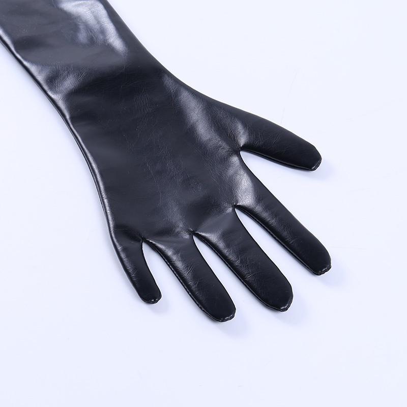 Nové gotické kožené oblečení pro kočky Sexy krátká sukně Kožená sukně Dívčí trubka Horní popruh Těsné šaty Kostým Club Party Kostým