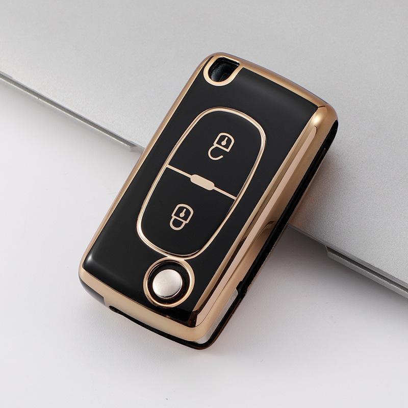 Mode TPU Autoschlüsselhülle Abdeckung Für Peugeot 207 307 308 407 607 807 Geschützter Schlüsselanhänger