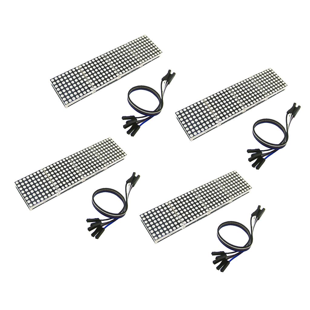 4Pcs 4 In 1 Dot Matrix 8 X Display Module For With Cables