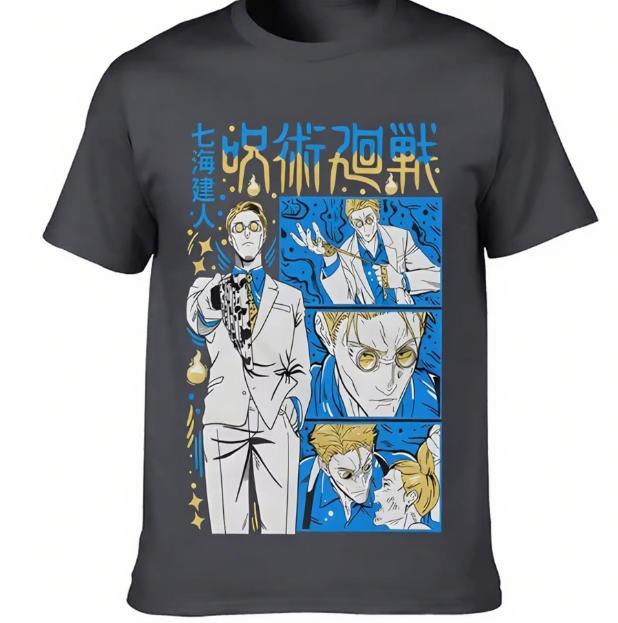 Trend Summer 2025 Cosplay Neutral Nanami Kento T-Shirt Jujutsu Kaisen JJK Gojo Satoru Horror Anime Shirt All Sizes Anime Tshirt