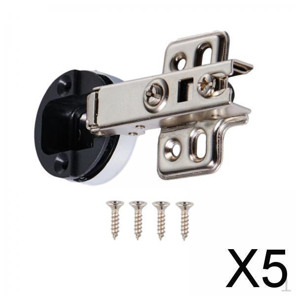 

5x Петля для стеклянной двери кухонного шкафа, Фурнитура для домашней мебели, Стальная фиксированная петля 35 мм Чашечные винты
