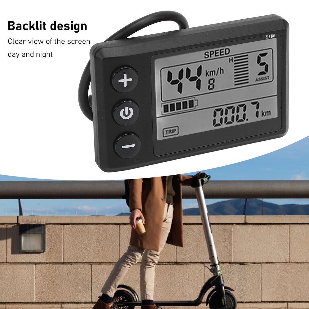 Electric Display LCD Meter 24/36/48/60V Electric Scooter Control Panel Electric Bike LCD Display Meter for Electric Scooter Tool