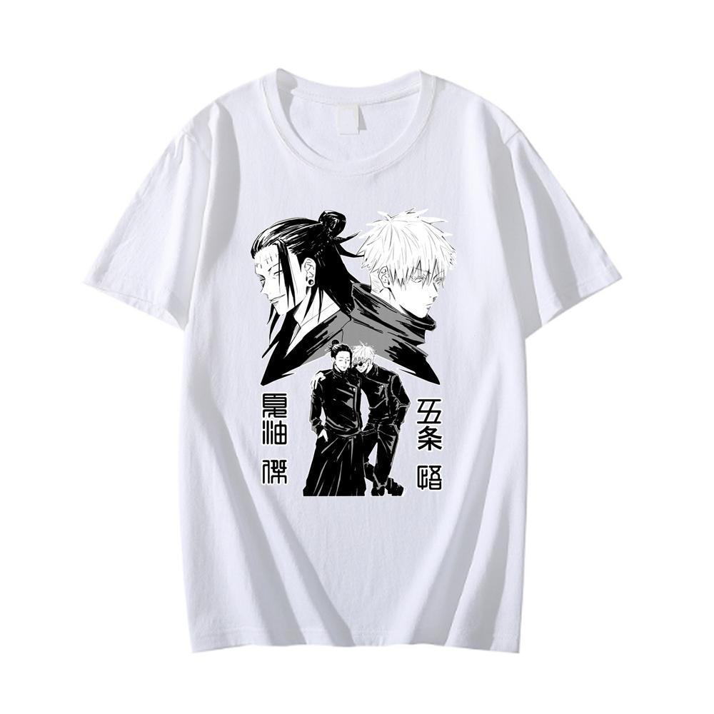 Hot Sale Jujutsu Kaisen Casual Shirtgeto Suguru Gojo Satoru Print Unisex T-Shirt Summer Men_Women Gift Clothes