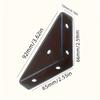 10pcs Heavy-Duty Iron L-Brackets: 90 Degree Angle Support, 1.3mm Thick Corner Braces for Durable Furniture Reinforcement, Screwless Design