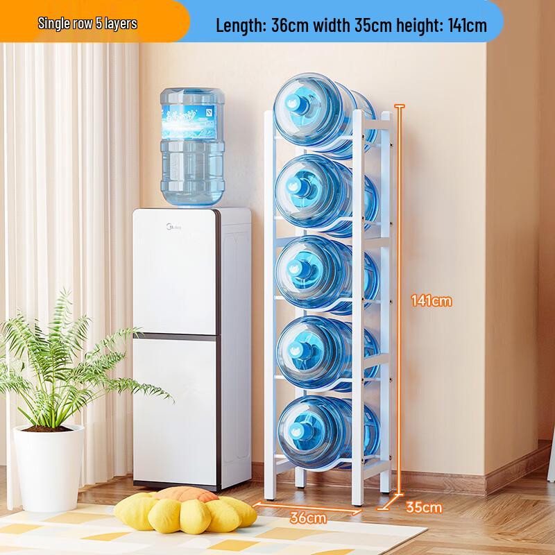 Cream Style Wooden 5-Tier Bottled Water Rack