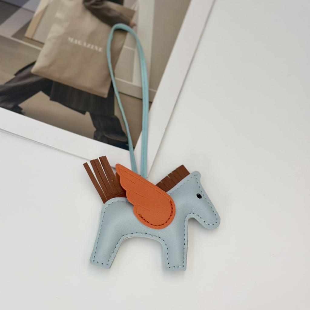 Little Pegasus pendant pu leather platinum bag Kelly bag pendant keychain bag pendant gift schoolbag Pony pendant
