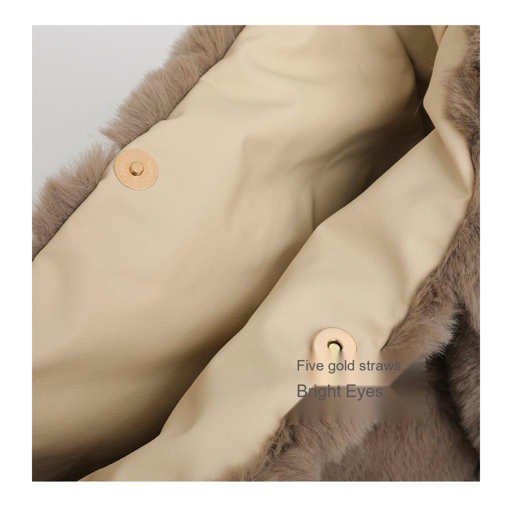 Tote Bag Women Fur Large Capacity Daily Commute