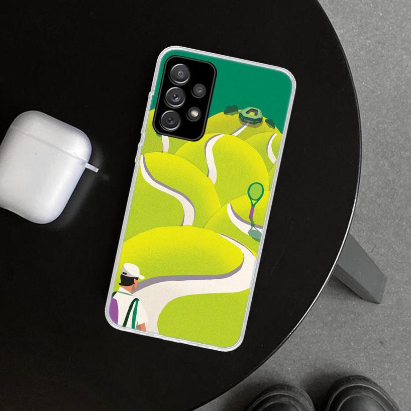 Tennis Sport Phone Case Cover for Samsung Galaxy A12 A22 A32 A52 A72 A02S A51 A50S A31 A20S A10S Note 20 Ultra 10 Plus Galaxy A1