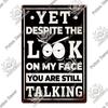 Putuo Decor Funny Sarcastic Vintage Posters Tin Signs Retro Plaque Metal Plate Wall Art Decor for Home Living Room Unique Gift
