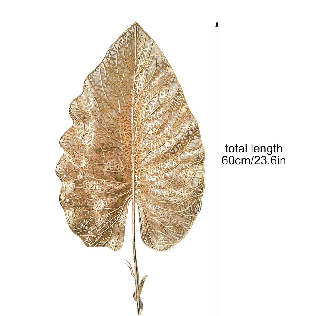 Goldene tropische Pflanzenblätter Künstliche tropische Blätter zur Innendekoration
