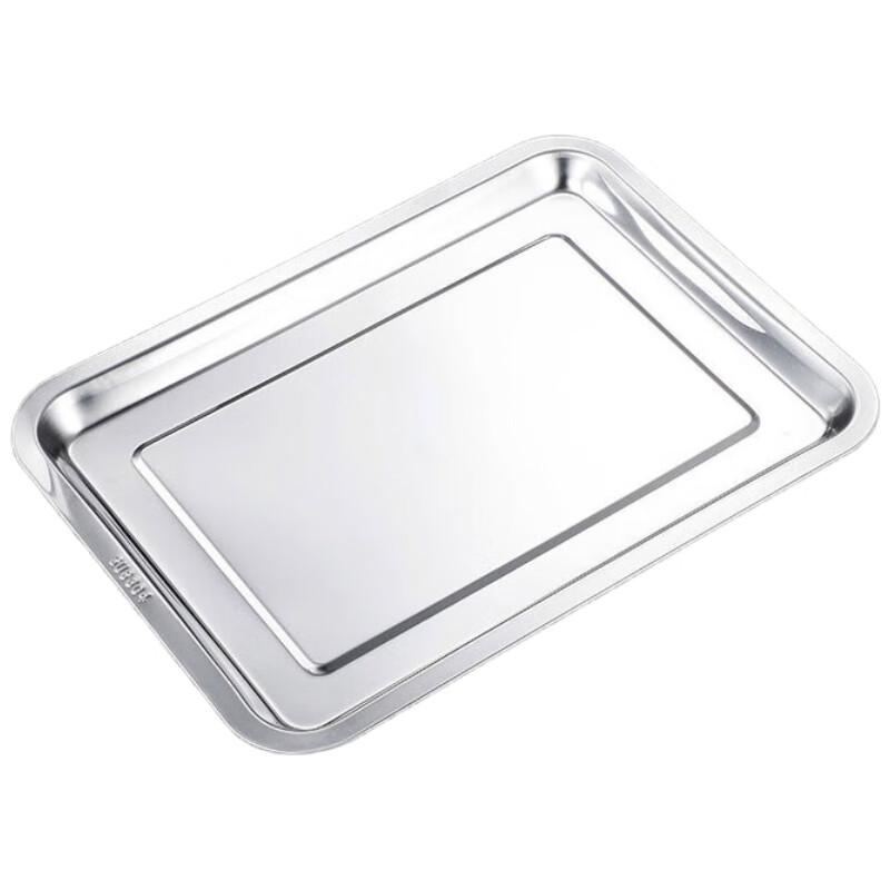 304 Stainless Steel Thickened Rectangular Deep Serving Tray