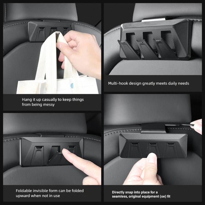 Collapsible Vehicle Hook Invisible Glove Box Mounting Solution Strong ABS Plastic Small Size Storage Hook for Car