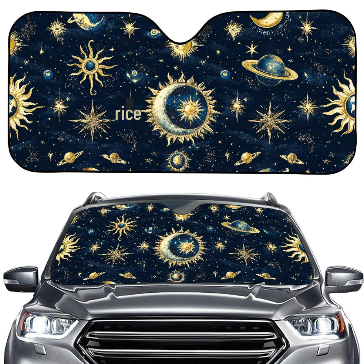 Temu Universal Foldable Starry Sky Car Windshield Sunshade One Size