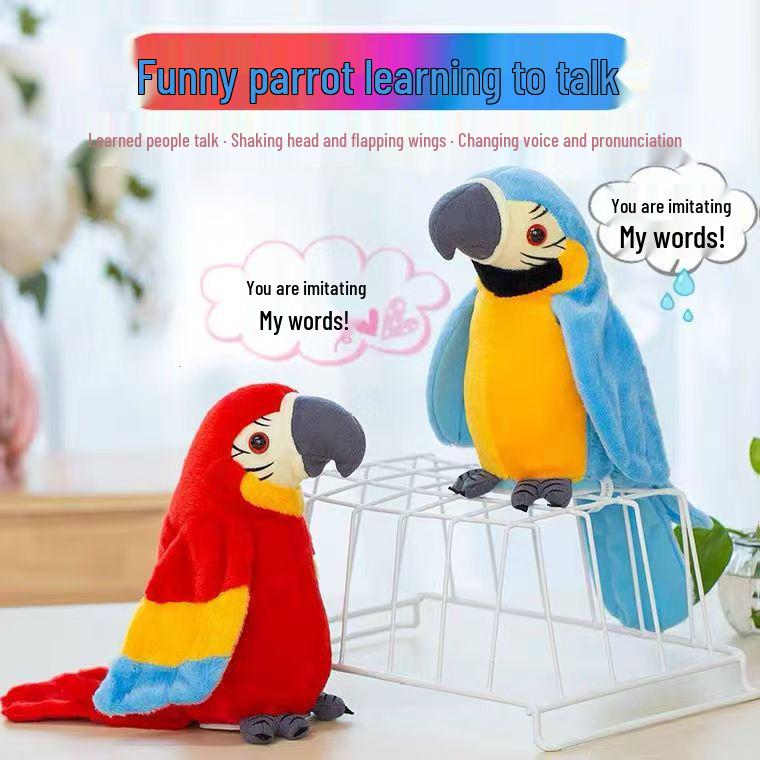 Interactive Talking Parrot Plush Toy - Electric Mimicry Doll with Flapping Wings, Perfect Gift for Kids