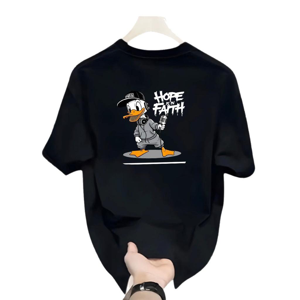Cross-Border Exclusive Explosive Goods, Good Goods 100% Pure Cotton Men'S Short-Sleeved T-Shirt, Top Loose Trend T-Shirt