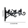Wall-Mounted Plant Hanger with Bird & Leaf Design - Heavy-Duty, Easy-to-Install Hook for Outdoor Flower Baskets