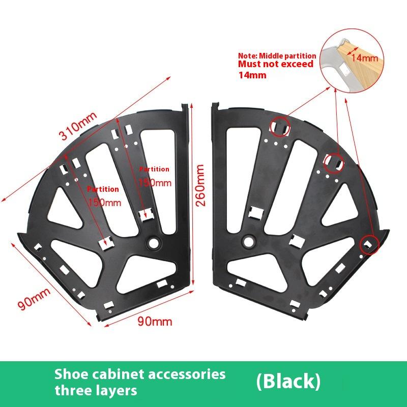 2Pcs Hardware Furniture Hinge 1/2/3 Layer Shoes Drawer Cabinet Hinge Rack Stainless Steel Foldable Shelf Accessories