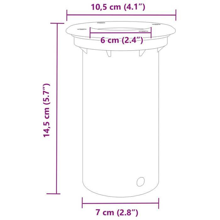 VidaXL Lampes au sol d'extérieur ronde aluminium moulé sous pression, lampe de jardin, lampe au sol de jardin, lumière au 4006391