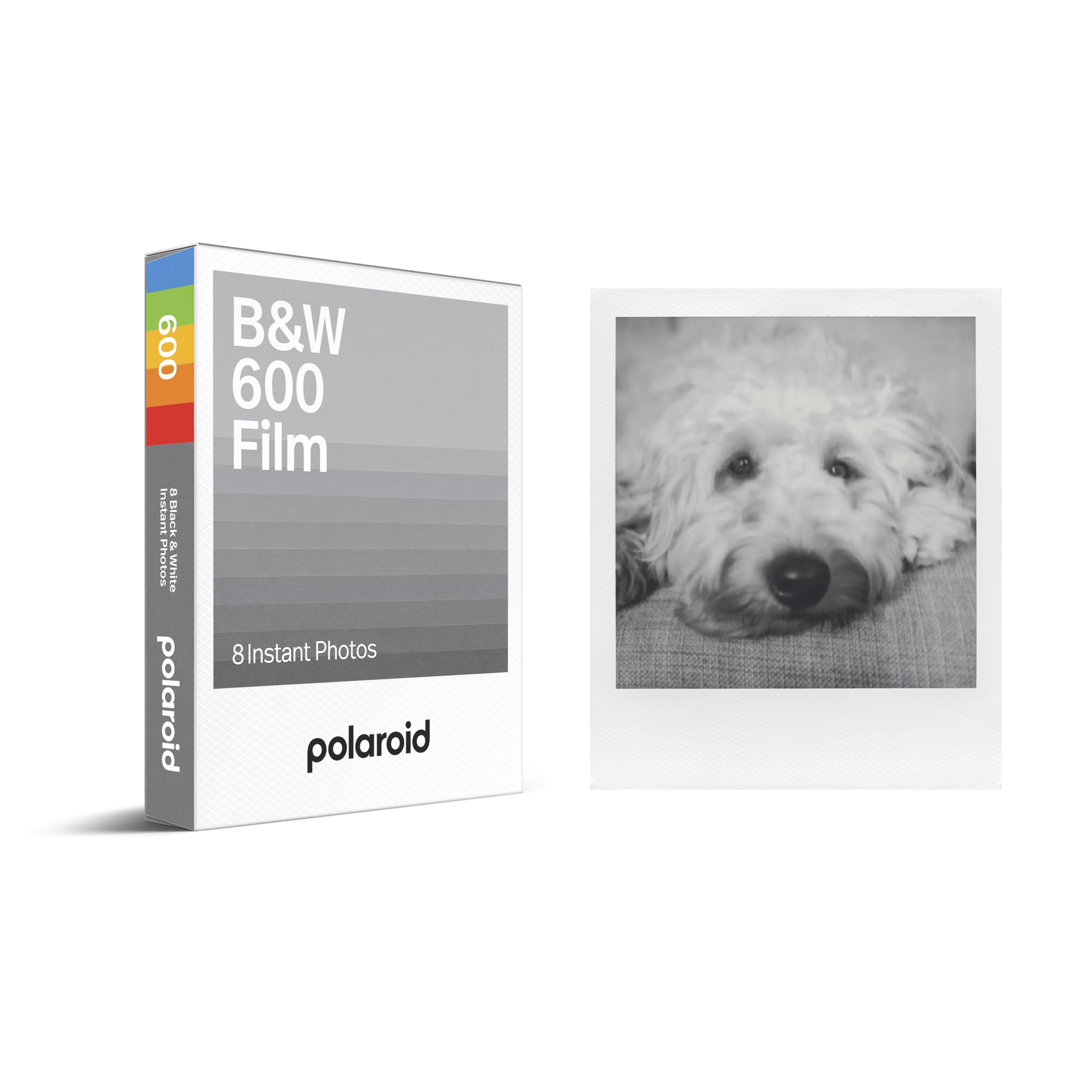 

Polaroid Instant Film Film for 8 White Frame B&W 600, sheets, (6003) білий
