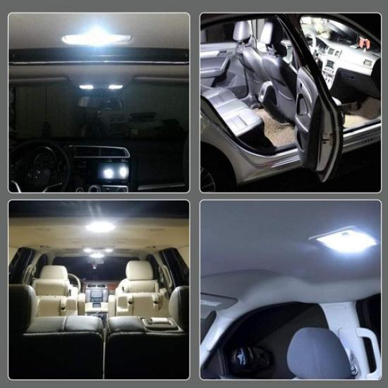 4-Pack White Led Panel Dome Light Lamp, Car Lights Color: White