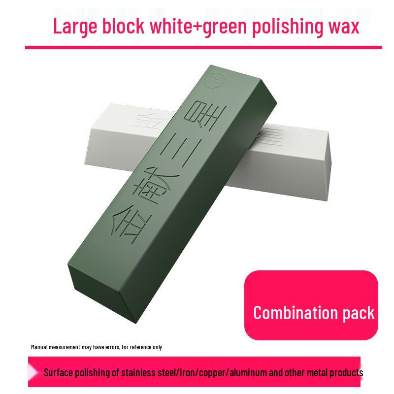 Multi-Surface Polishing Wax: Stainless Steel, Wood, Jade, Marble, Glass, Mirror - White & Green Paste