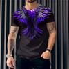 Fashion Casual Men's T-shirt 3d Wing Print T-shirt Hip Hop Short Sleeve Pullover Street Oversized T-shirt Summer Men's Clothing