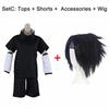 2025 Nieuwe JP Anime Uchiha Sasuke Generatie Cosplay Kostuum Volledige Set Zwart Uniform Halloween Carnaval Feest Kostuums Pruik