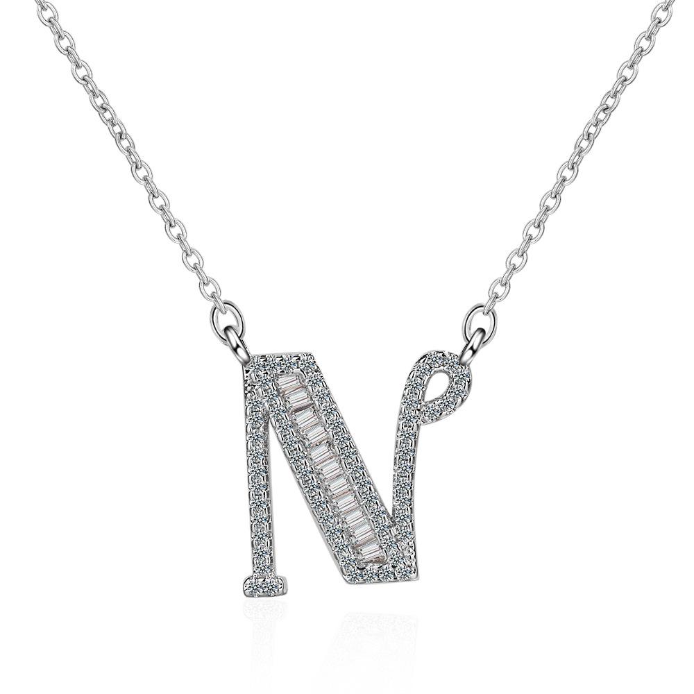 26 Letters of The Alphabet Necklace Female Romantic Travel with The Same Short Section of The Collarbone Chain Valentine's Day Gifts Necklace