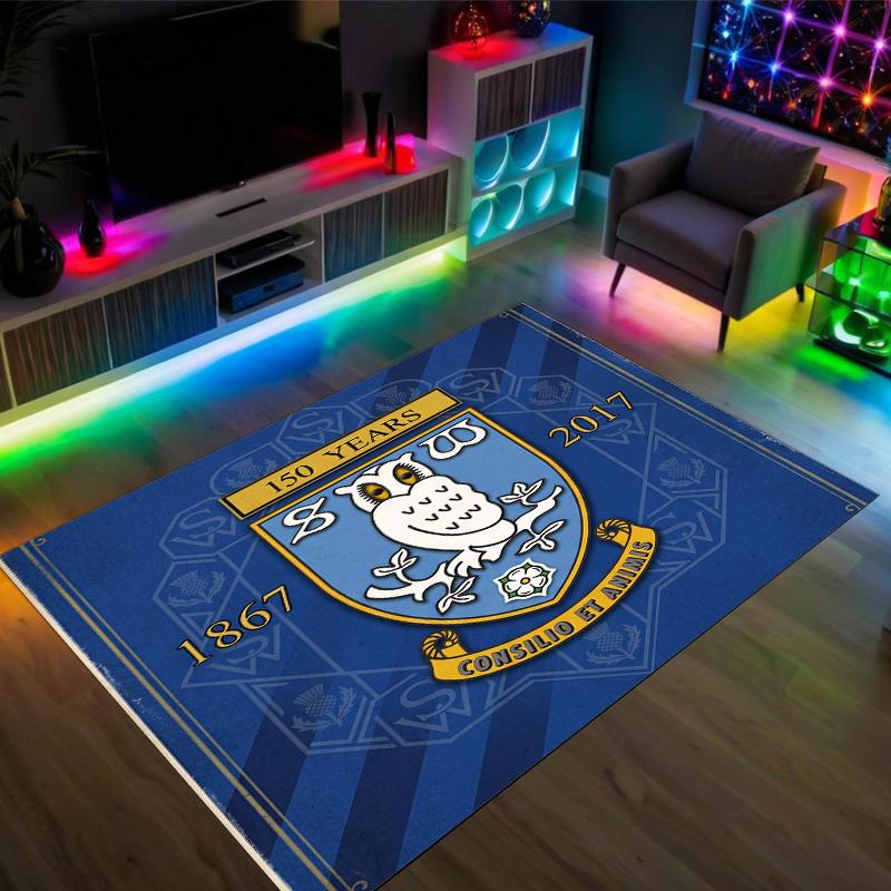 Design Sheffield Wednesday Tappeto in Velluto di Cristallo Accogliente Non?Tappeto Stampato Antiscivolo per Camera da Letto Soggiorno Ingresso
