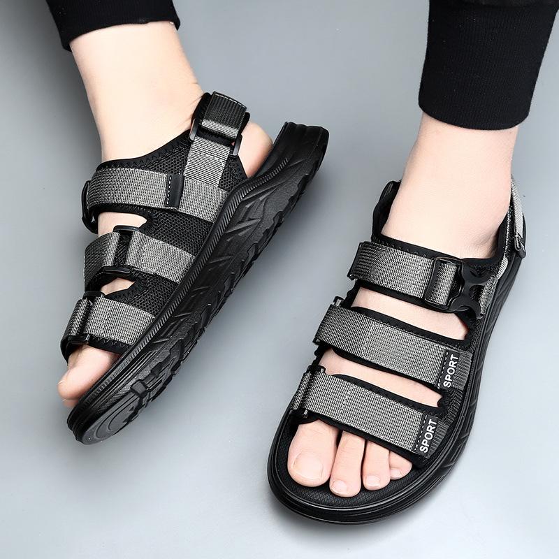 

Men s sandals 2025 summer wear casual sports beach shoes non-slip wear-resistant soft sole men s sandals trendy shoes 44