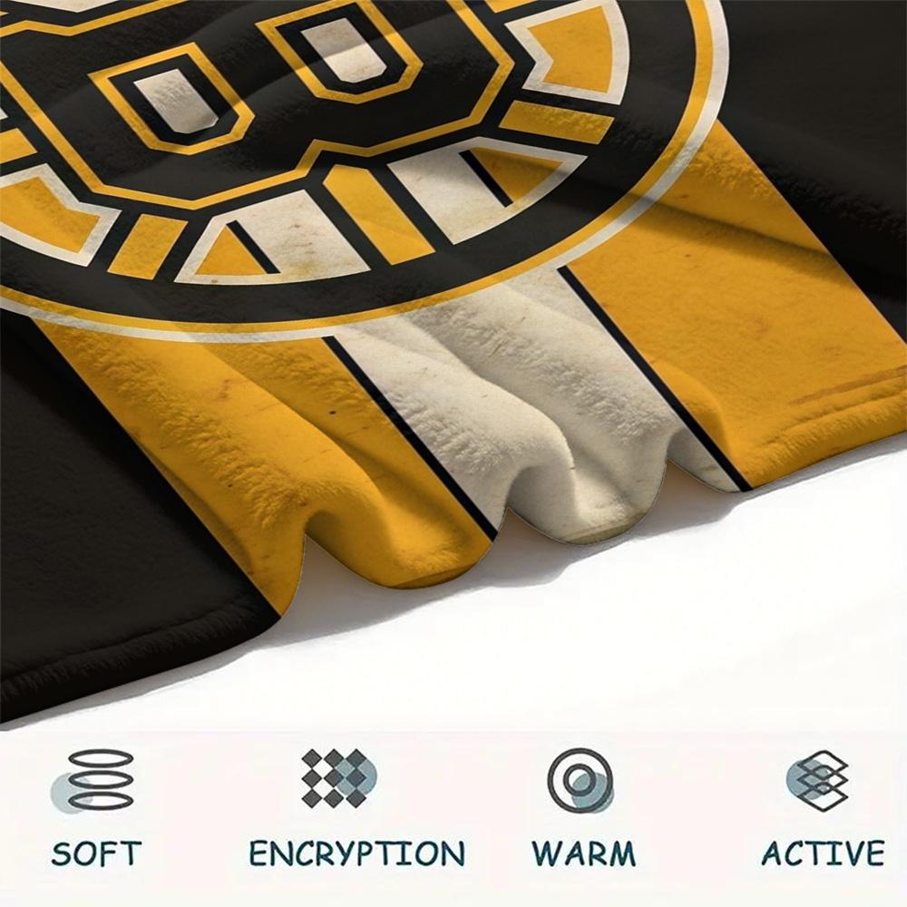 Boston Bruins2 Flannel Blanket, High quality Comfortable for All Seasons, Home Decor, Warmth and Comfort