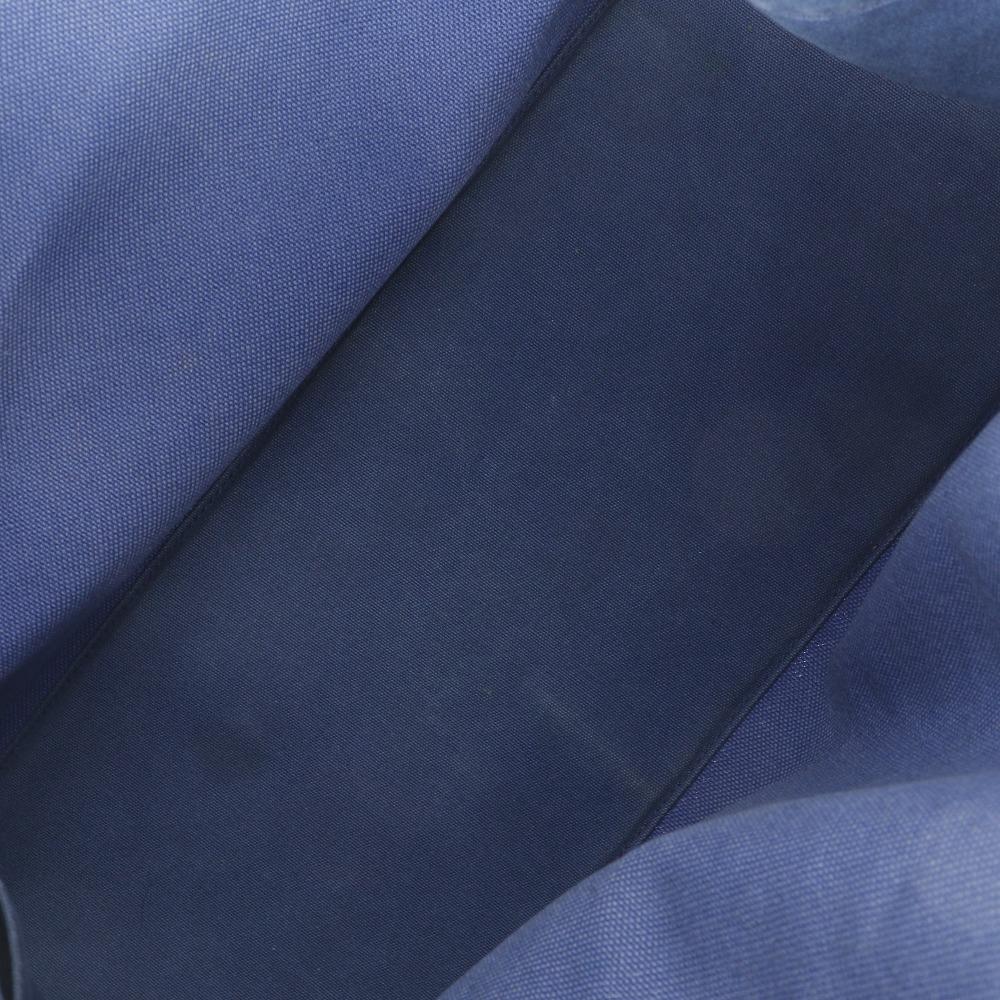 Hermes Chevault Tote Bag Blue / Black Canvas Hose Unisex Used