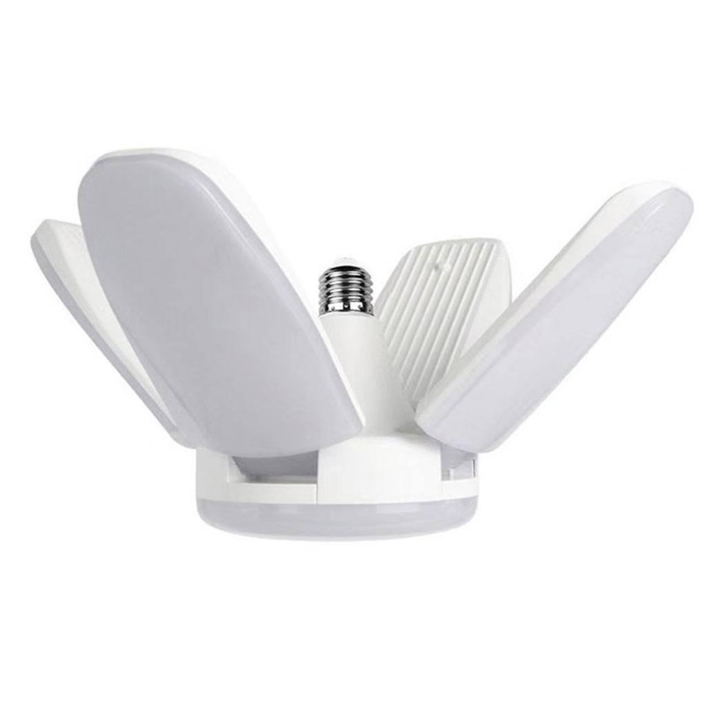 Folding LED Bulb, E27 Ceiling Fan Lamp, 3600 Lumen, 360° Lighting, 90 Degrees Adjustable 80W 6500K Energy Saving Super Bright For Living Room, Garage