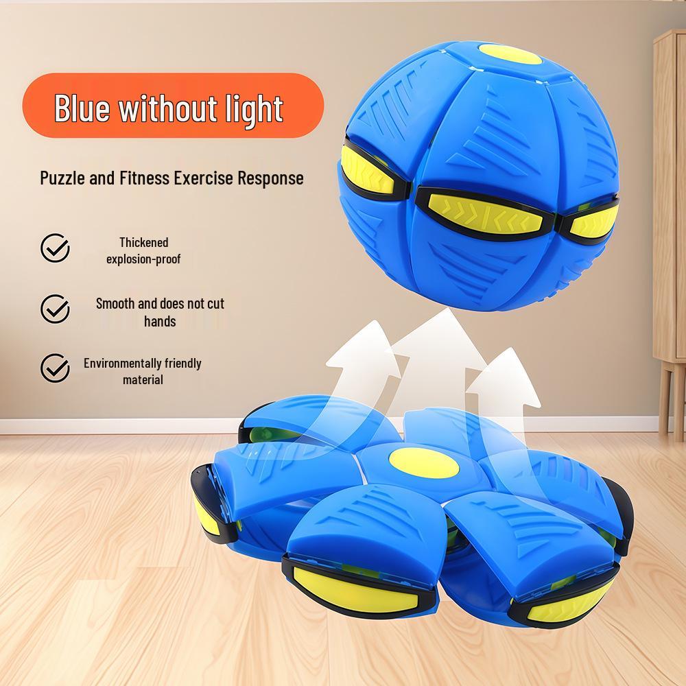 Glowing Flying Saucer Step-On Deformation Bouncy Ball - Interactive Parent-Child Toy