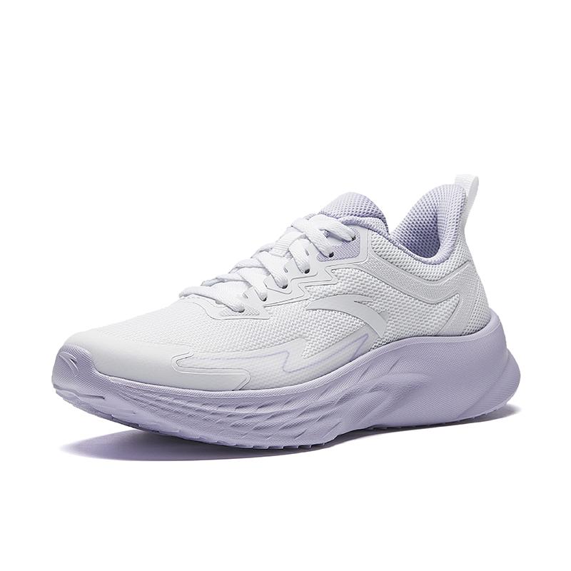 Anta Basic Running Comfortable Versatile Non-Slip Breathable Durable Low-Top Casual Running Shoes Women sneaker White Purple 922525571-1