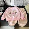 Girls sweatshirt suit autumn 2026 new children's fashionable baby clothes casual two-piece set spring and autumn trend