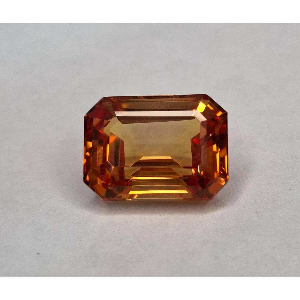 11-13 Ct Natural Padparadscha Sapphire Emerald Cut Beautiful Loose Gemstone